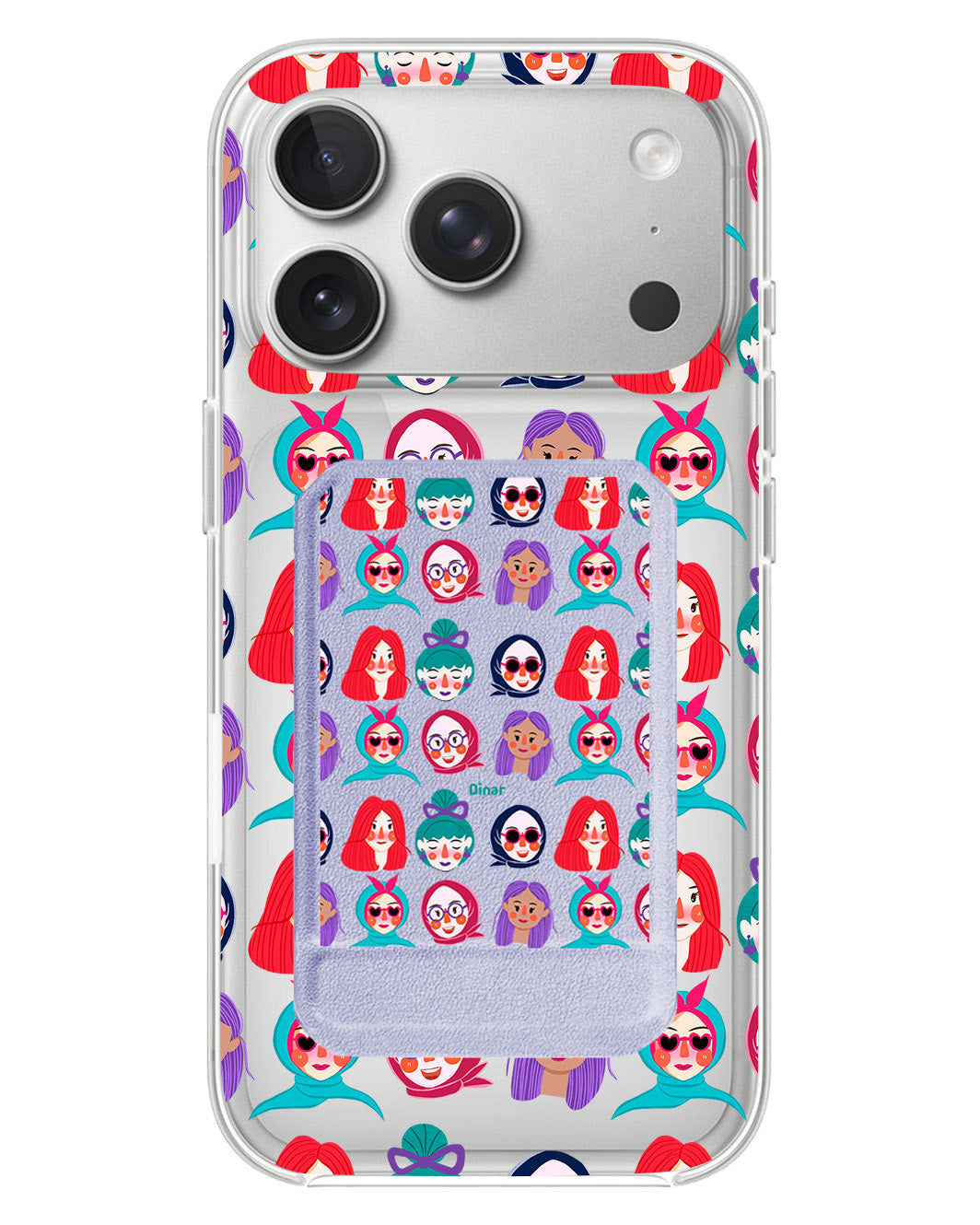 iPhone Magnetic Multifold Wallet - Cute Sweety Faces