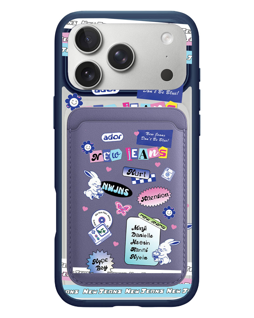 iPhone Magnetic Wallet Case - New Jeans Sticker Pack