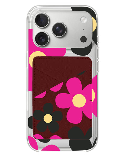 iPhone Phone Wallet Case - Daisy Hot Pink