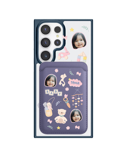 Android Magnetic Wallet Case - Face Grid Girl Toys