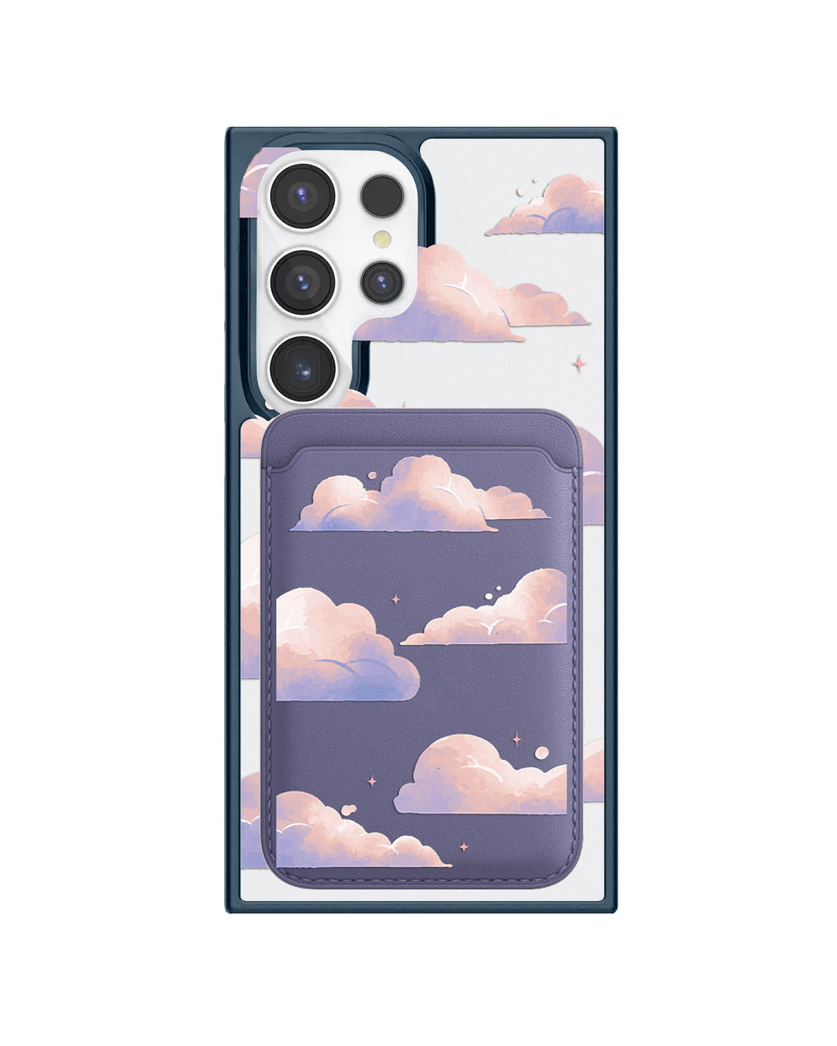 Android Magnetic Wallet Case - Pastel Clouds