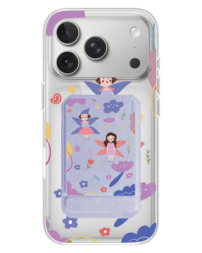 iPhone Magnetic Multifold Wallet - Fairy Pattern