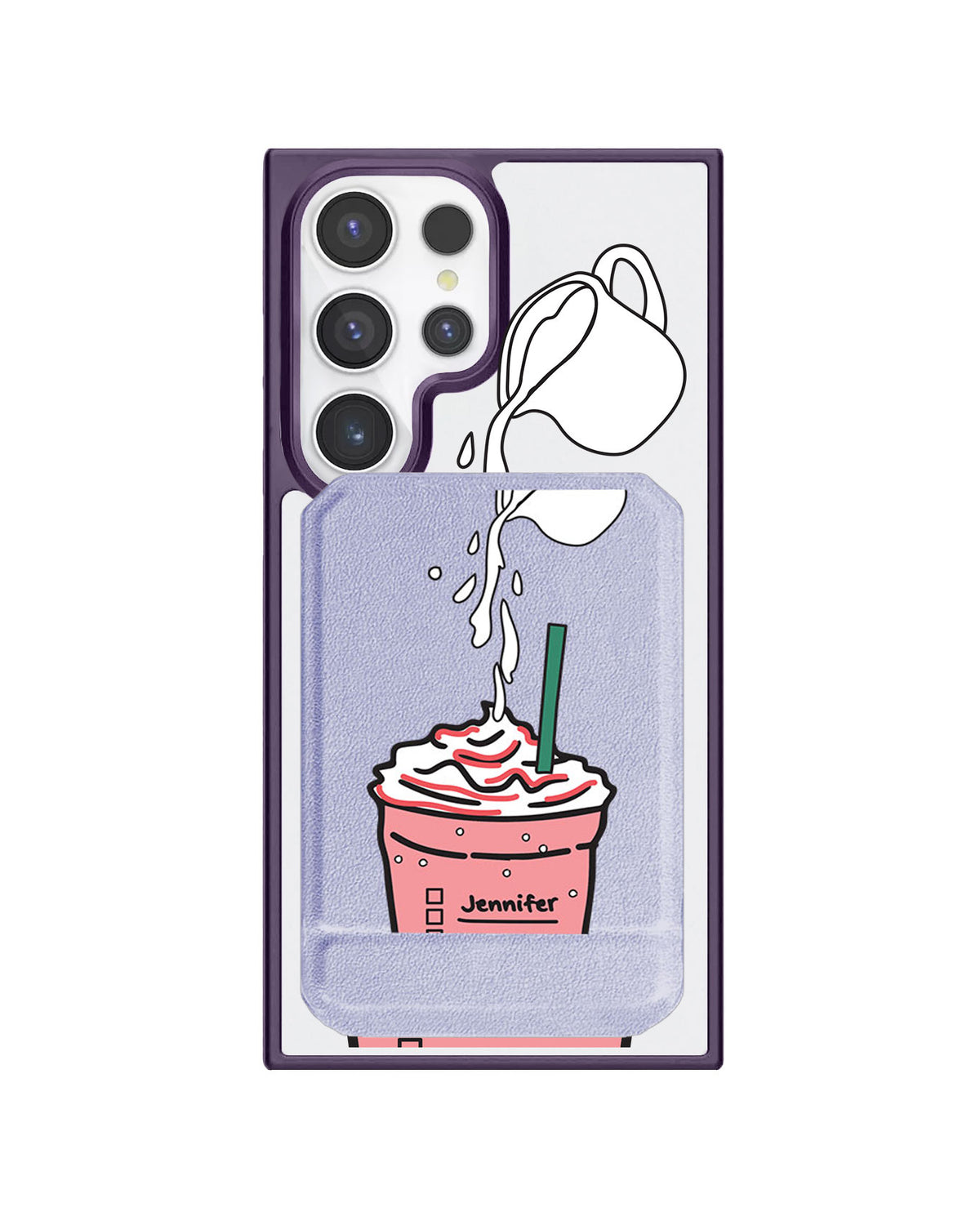 Android Magnetic Multifold Wallet - Raspberry Frappe
