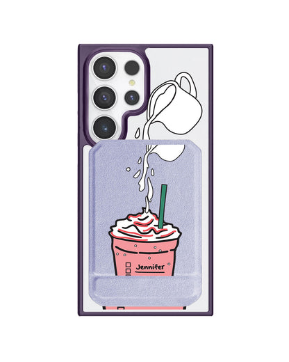 Android Magnetic Multifold Wallet - Raspberry Frappe