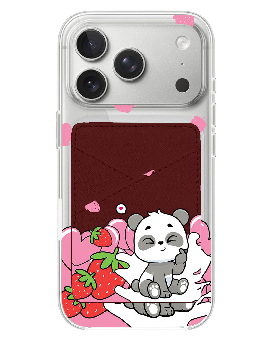 iPhone Phone Wallet Case - Yipi Strawberry Kiss