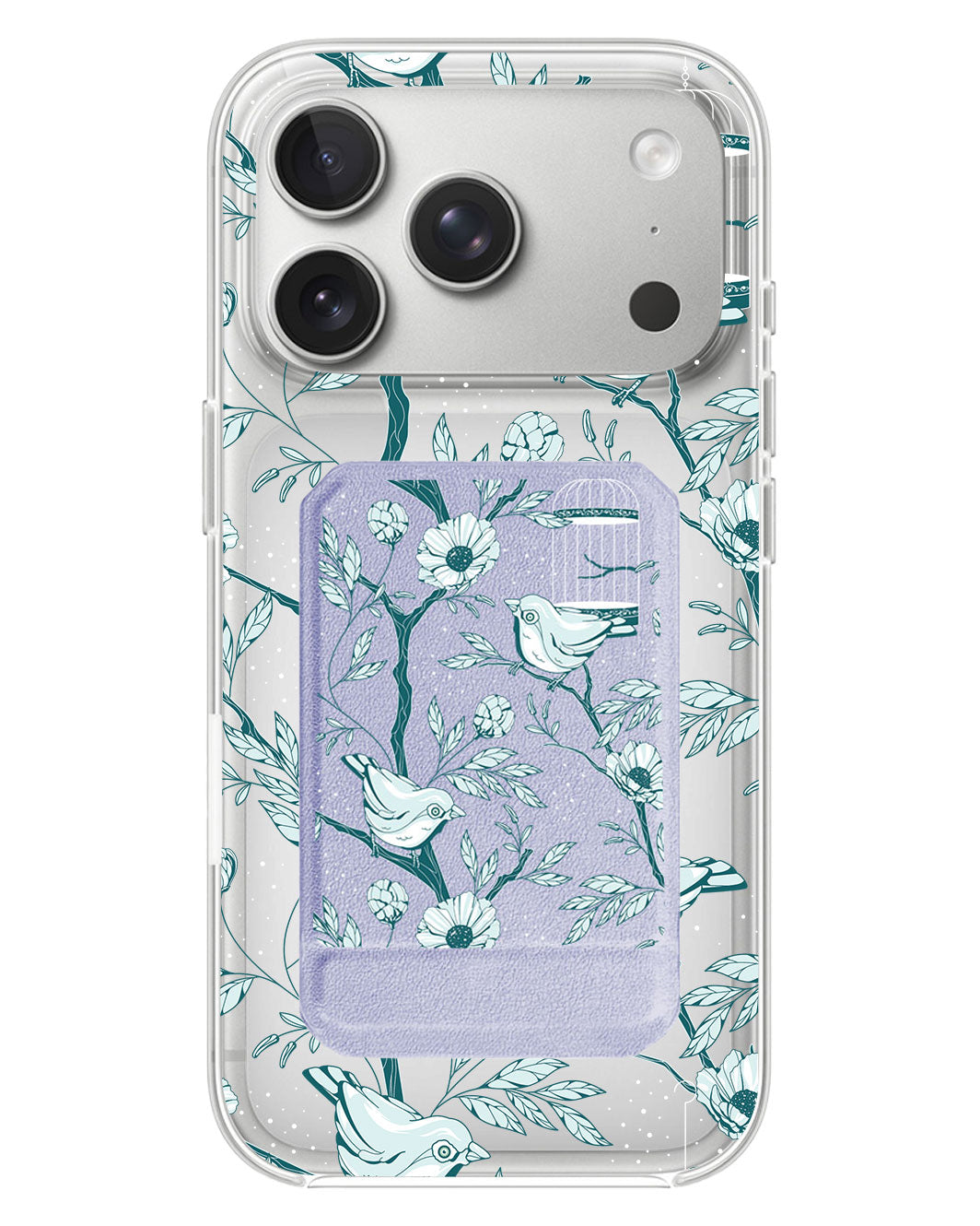 iPhone Magnetic Multifold Wallet - Lovebird Monochrome 6.0