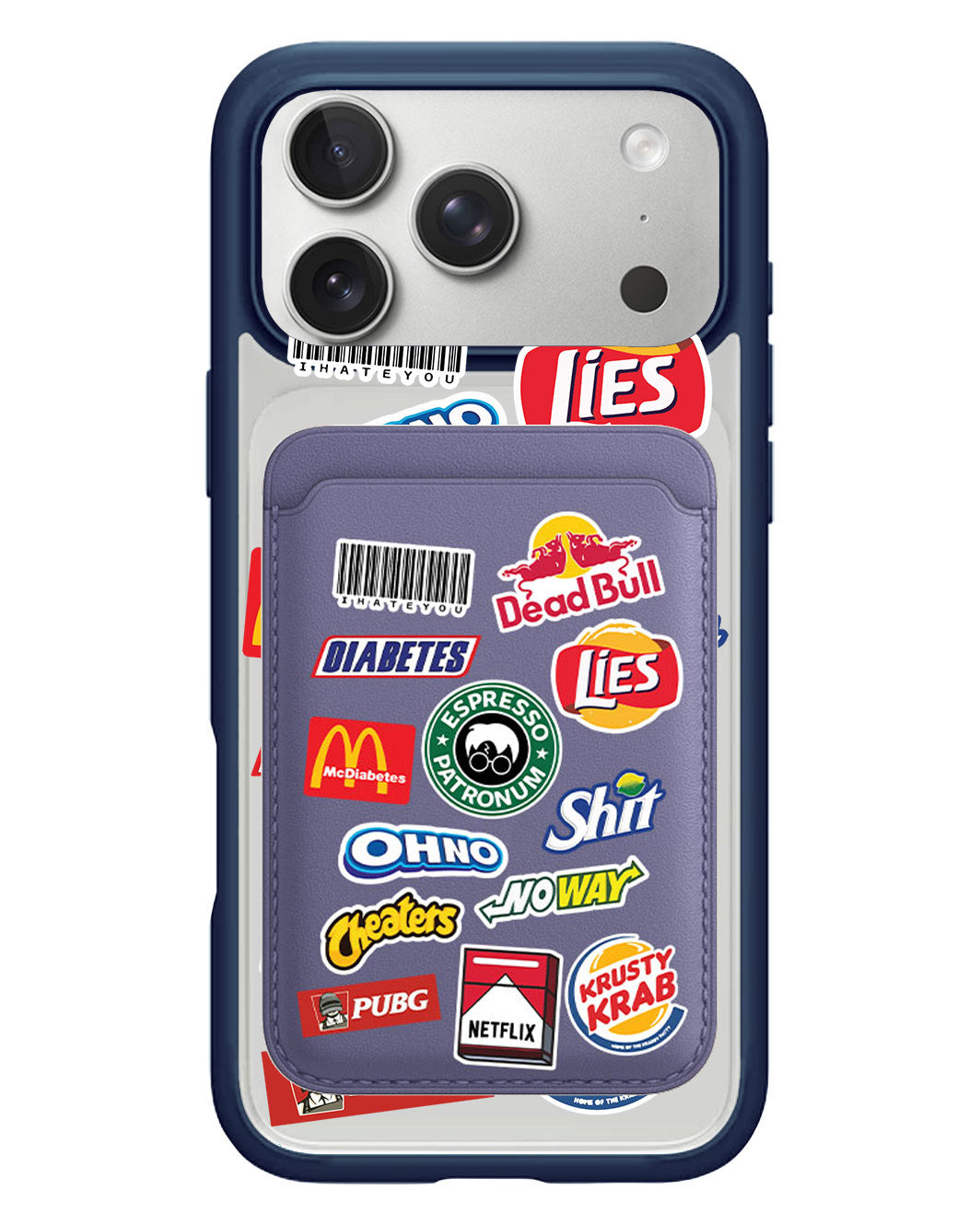 iPhone Magnetic Wallet Case - Food Parody