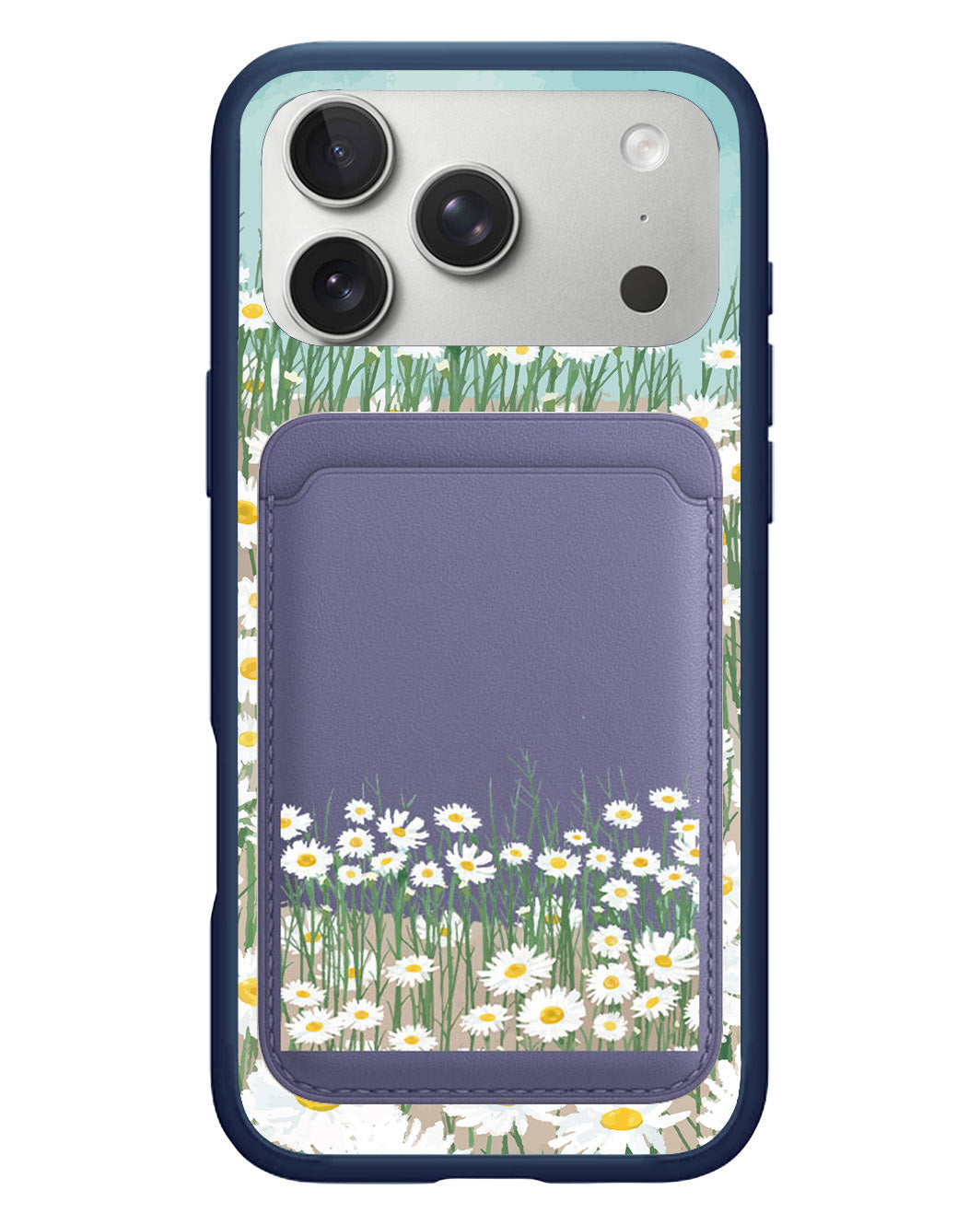 iPhone Magnetic Wallet Case - Oil Painting Daisy