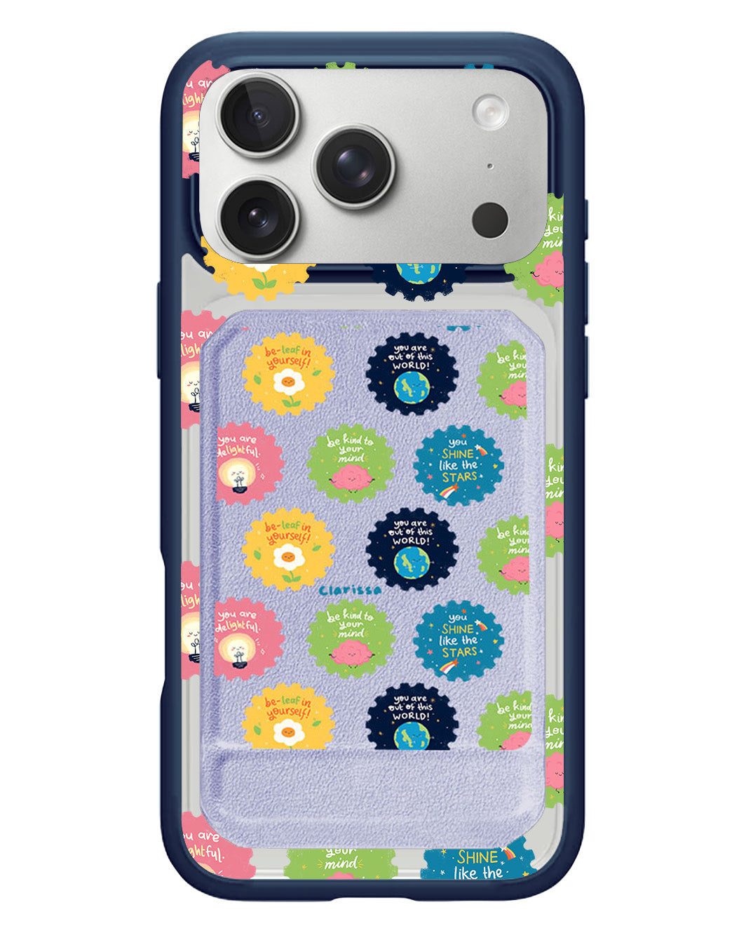 iPhone Magnetic Multifold Wallet - Quotes Stamps