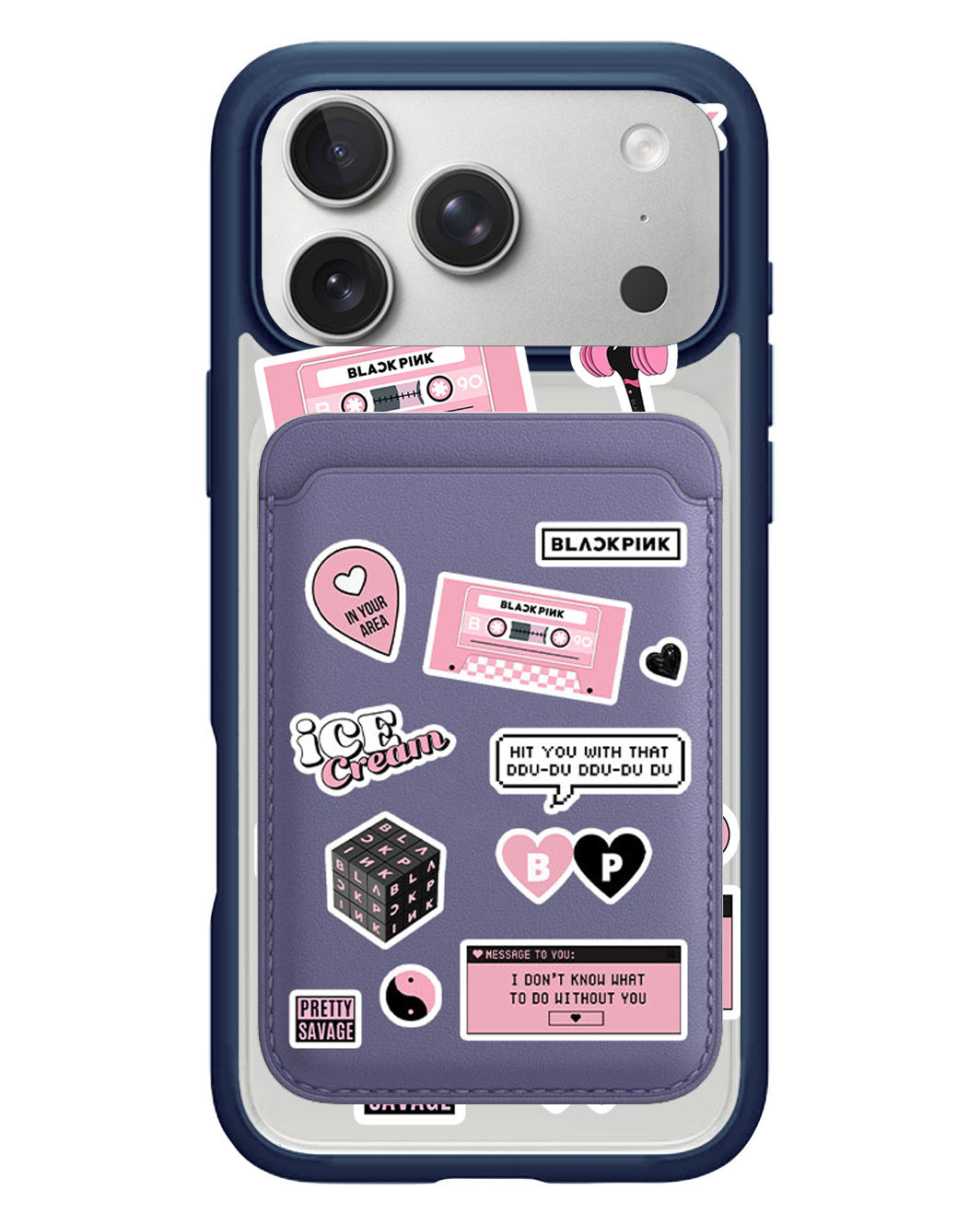 iPhone Magnetic Wallet Case - Blackpink Sticker Pack