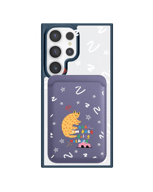 Android Magnetic Wallet Case - Busy Doing Nothing