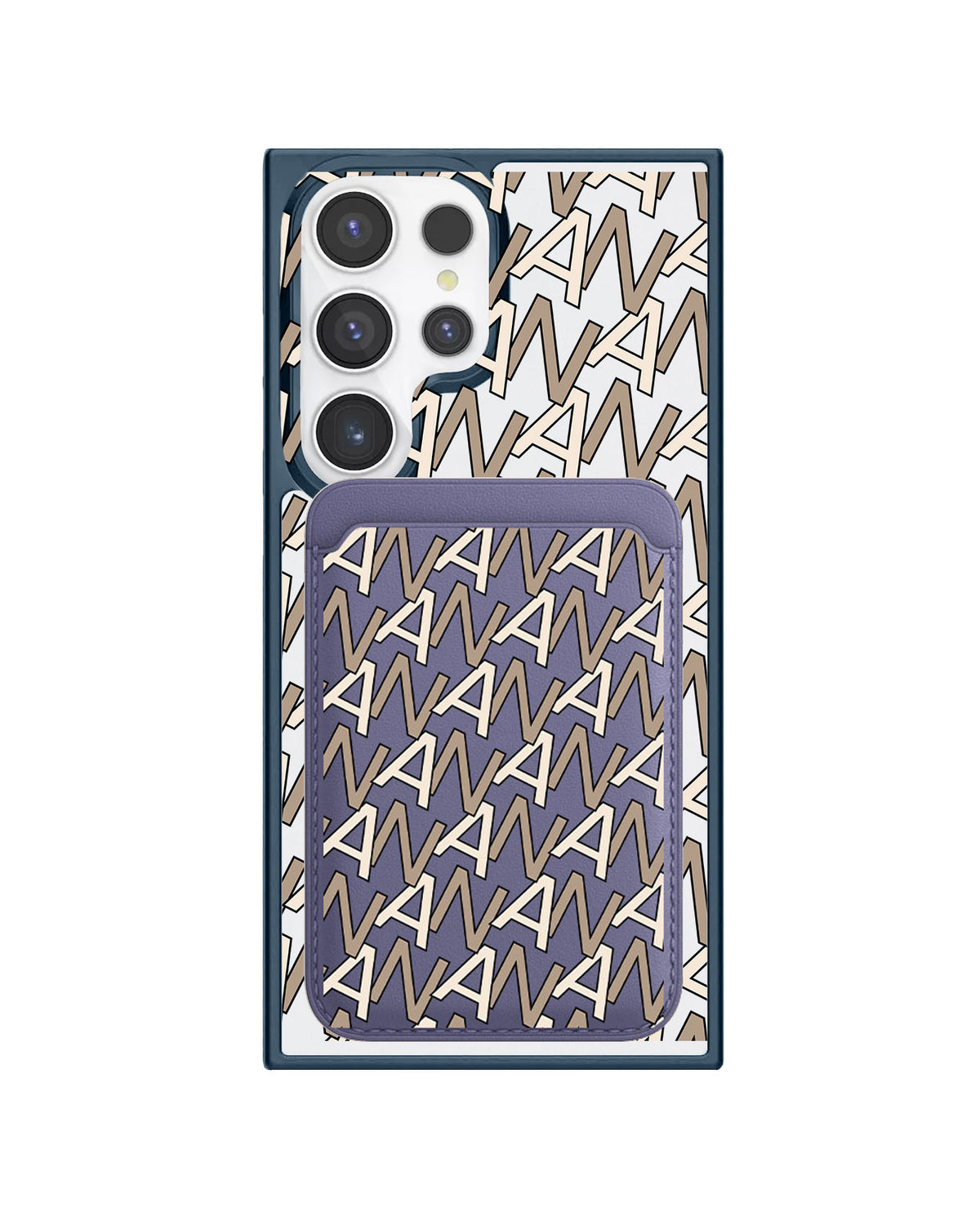 Android Magnetic Wallet Case - Initial Monogram 4.0