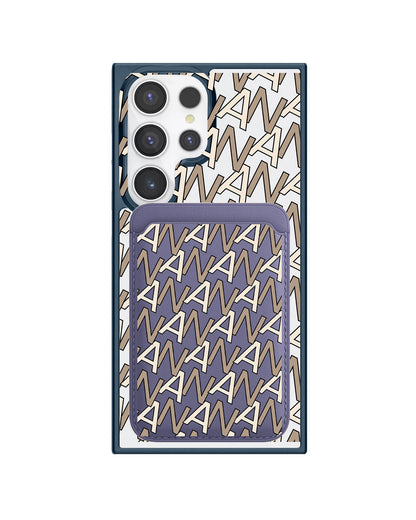 Android Magnetic Wallet Case - Initial Monogram 4.0