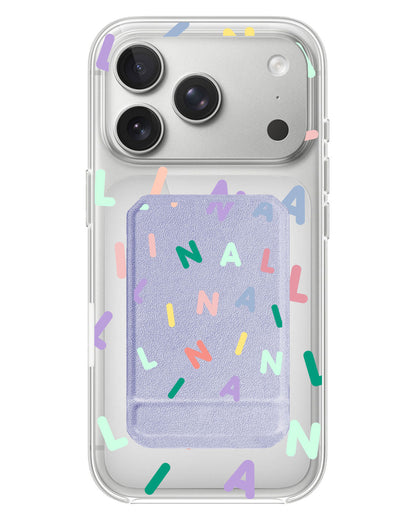 iPhone Magnetic Multifold Wallet - Monogram Rainbow