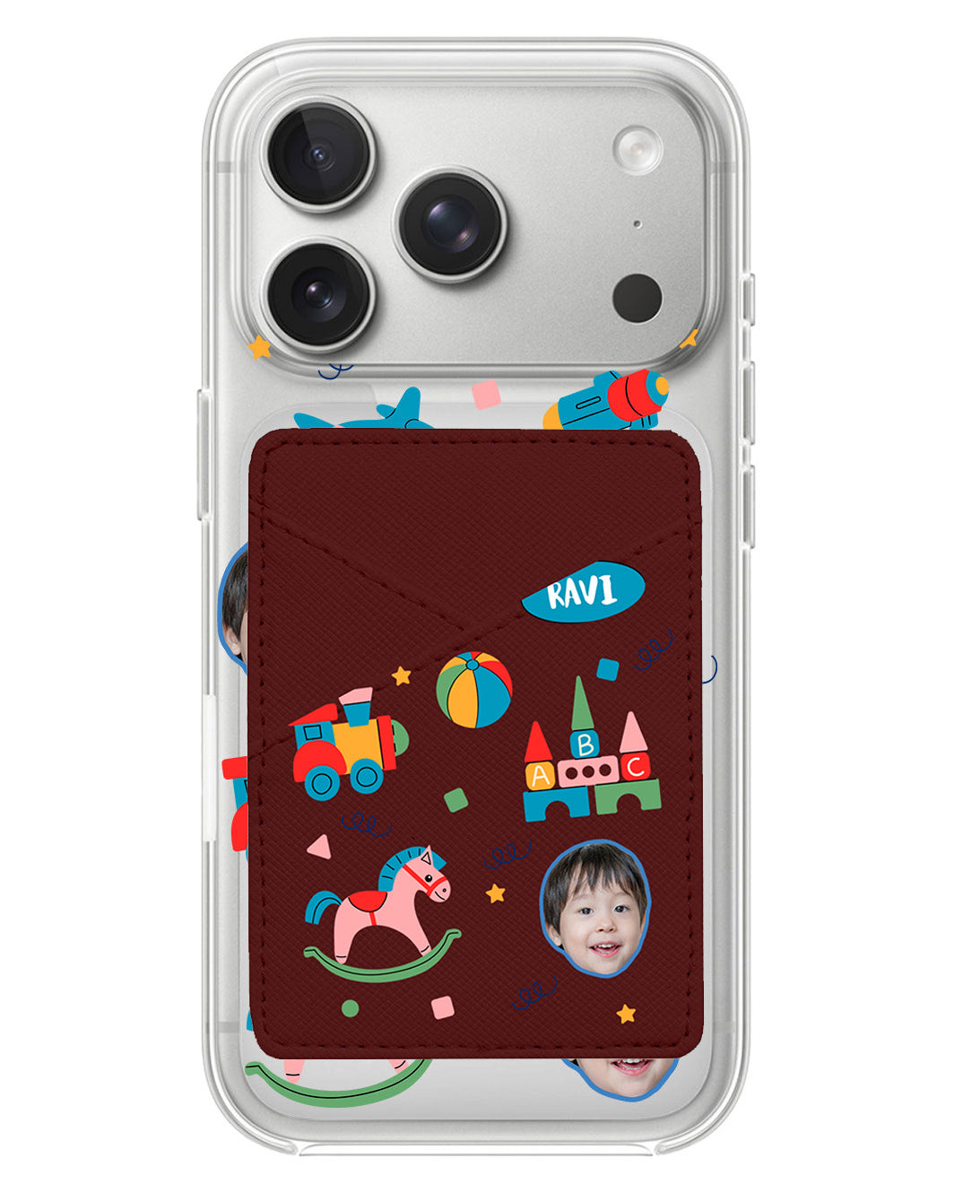 iPhone Phone Wallet Case - Face Grid Boys Toys
