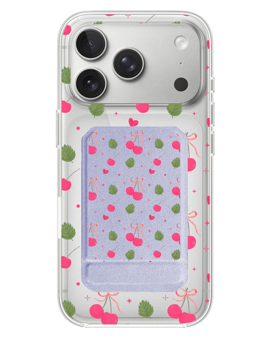 iPhone Magnetic Multifold Wallet - Coquette Cherry