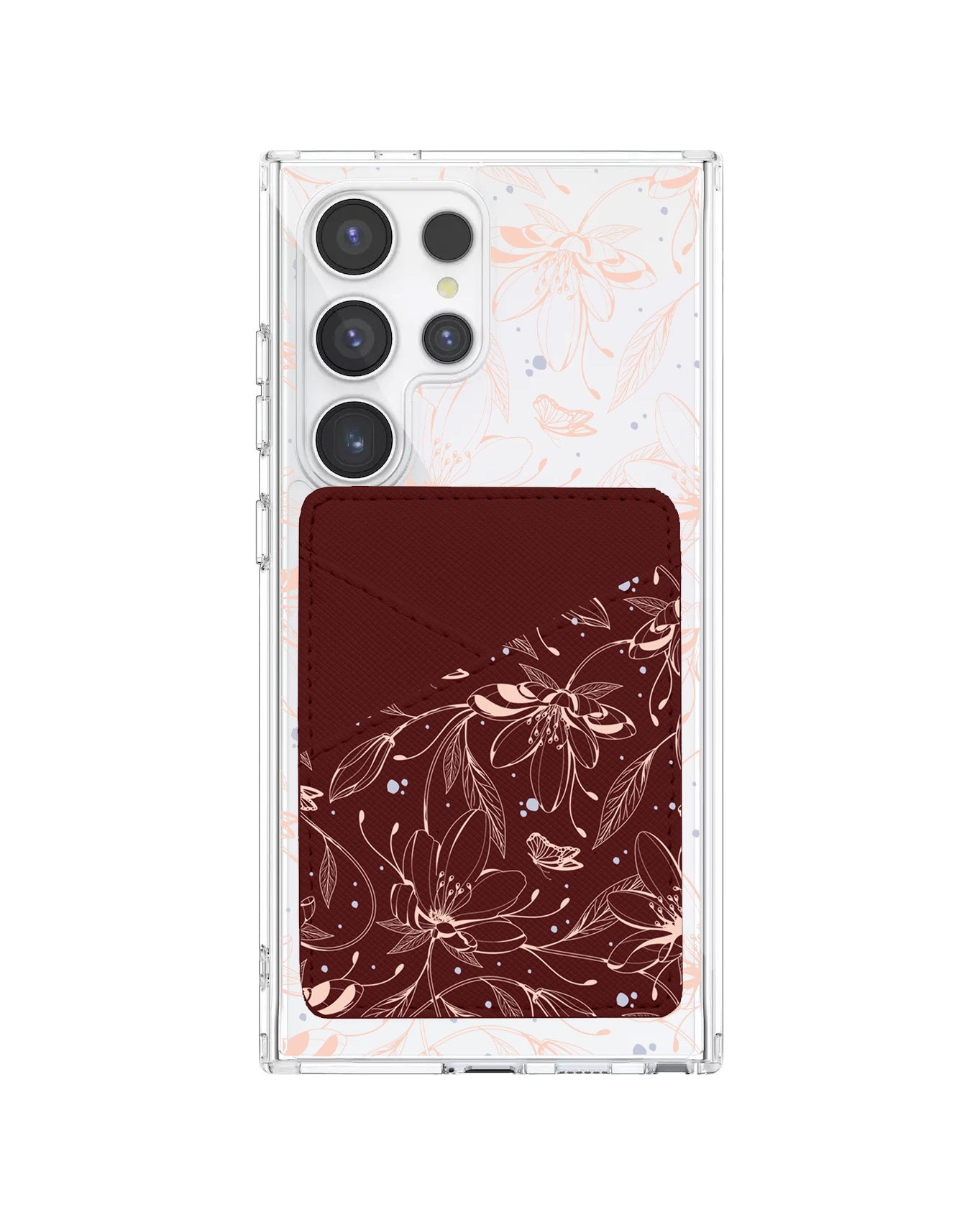 Android Phone Wallet Case - Sketchy Flower & Butterfly 1.0