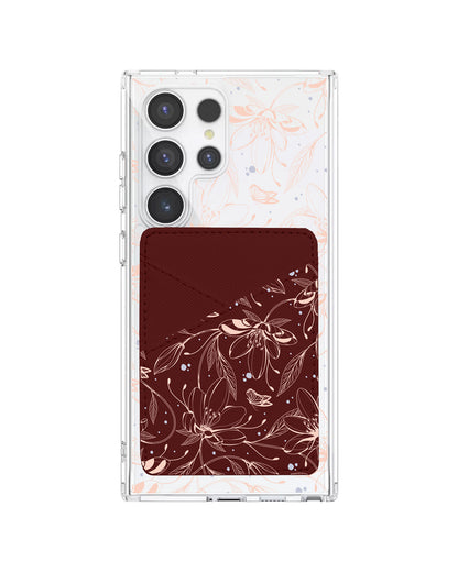 Android Phone Wallet Case - Sketchy Flower & Butterfly 1.0