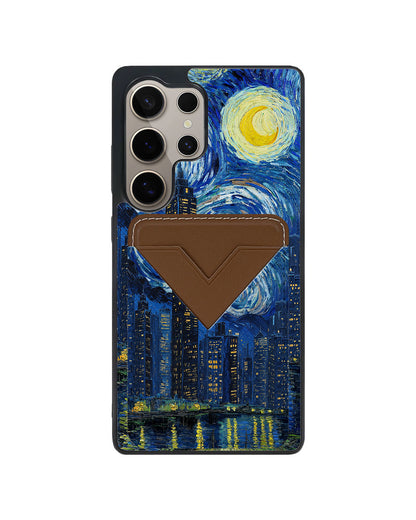 Android Avant Wallet Case - Starry Cityscape