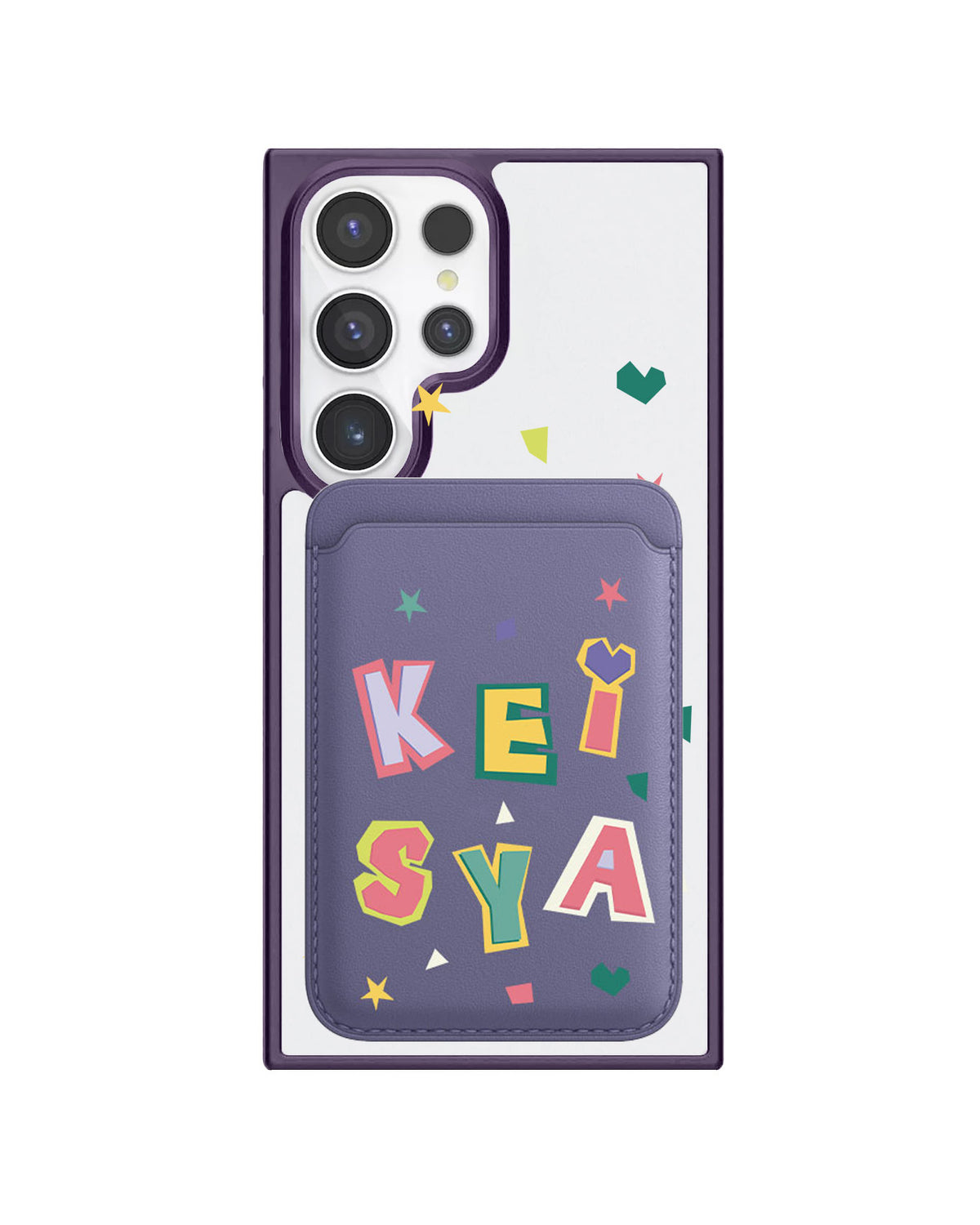 Android Magnetic Wallet Case - Adorable monogram 4.0