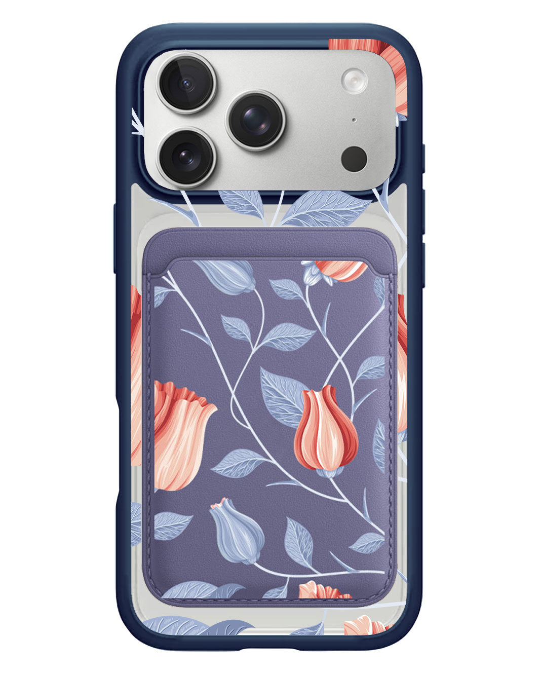iPhone Magnetic Wallet Case - Red Tulip