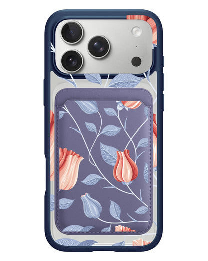 iPhone Magnetic Wallet Case - Red Tulip