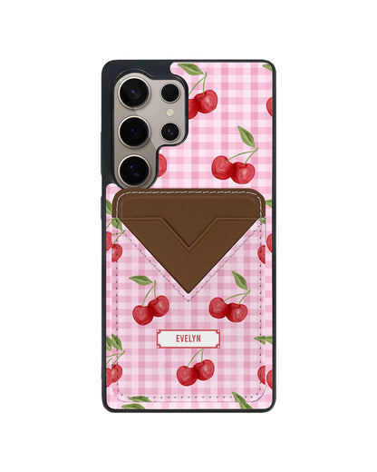 Android Avant Wallet Case - Cherry Tartan