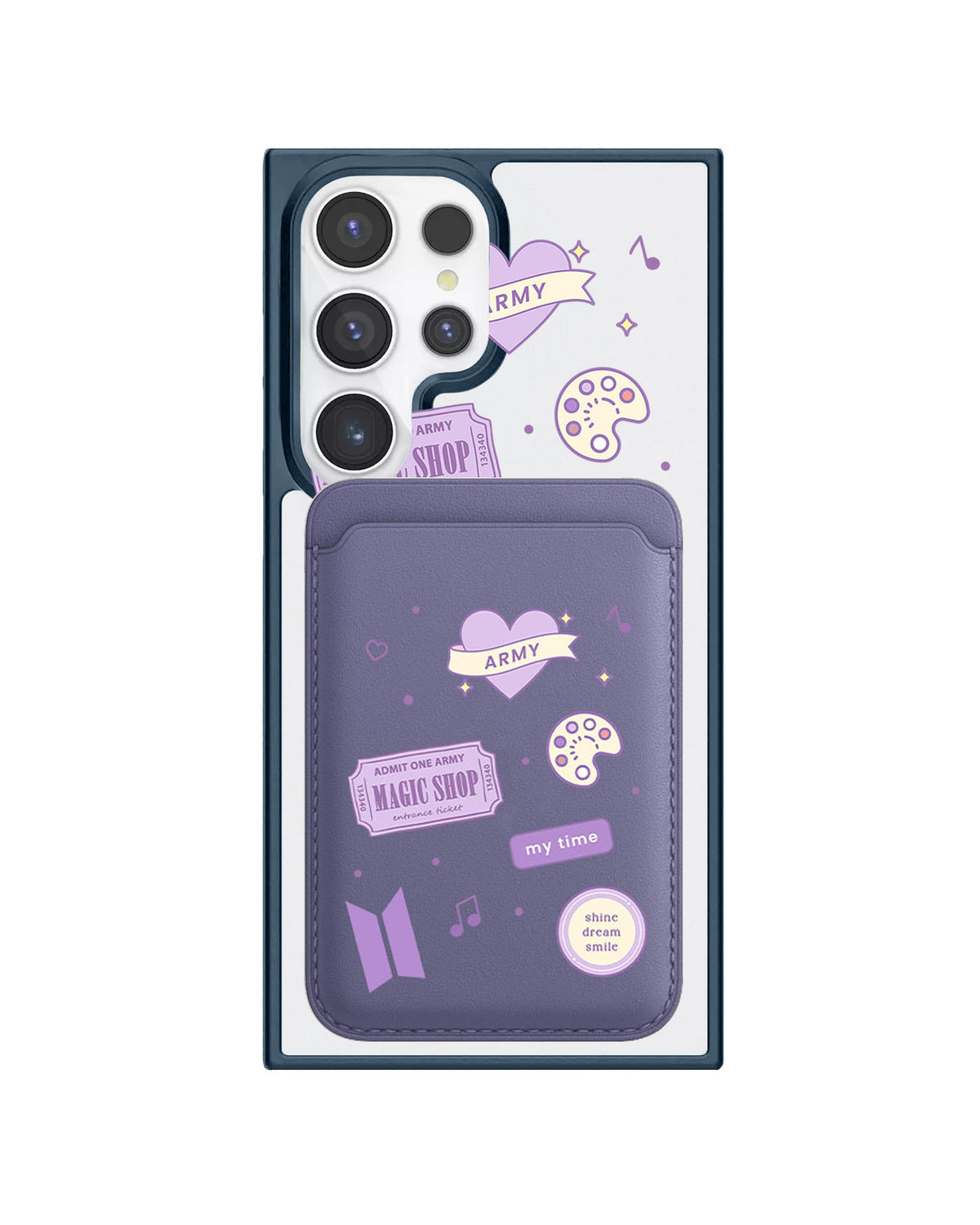 Android Magnetic Wallet Case - BTS Sticker Pack