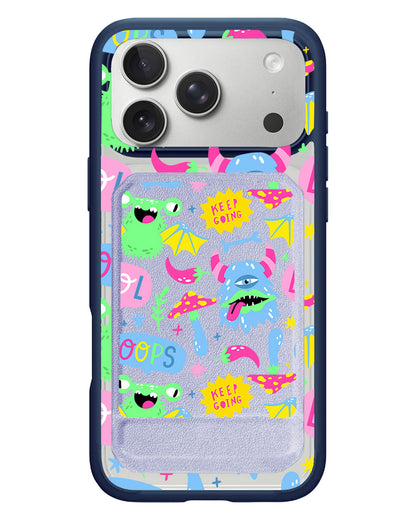 iPhone Magnetic Multifold Wallet - Monster Say Keep Going