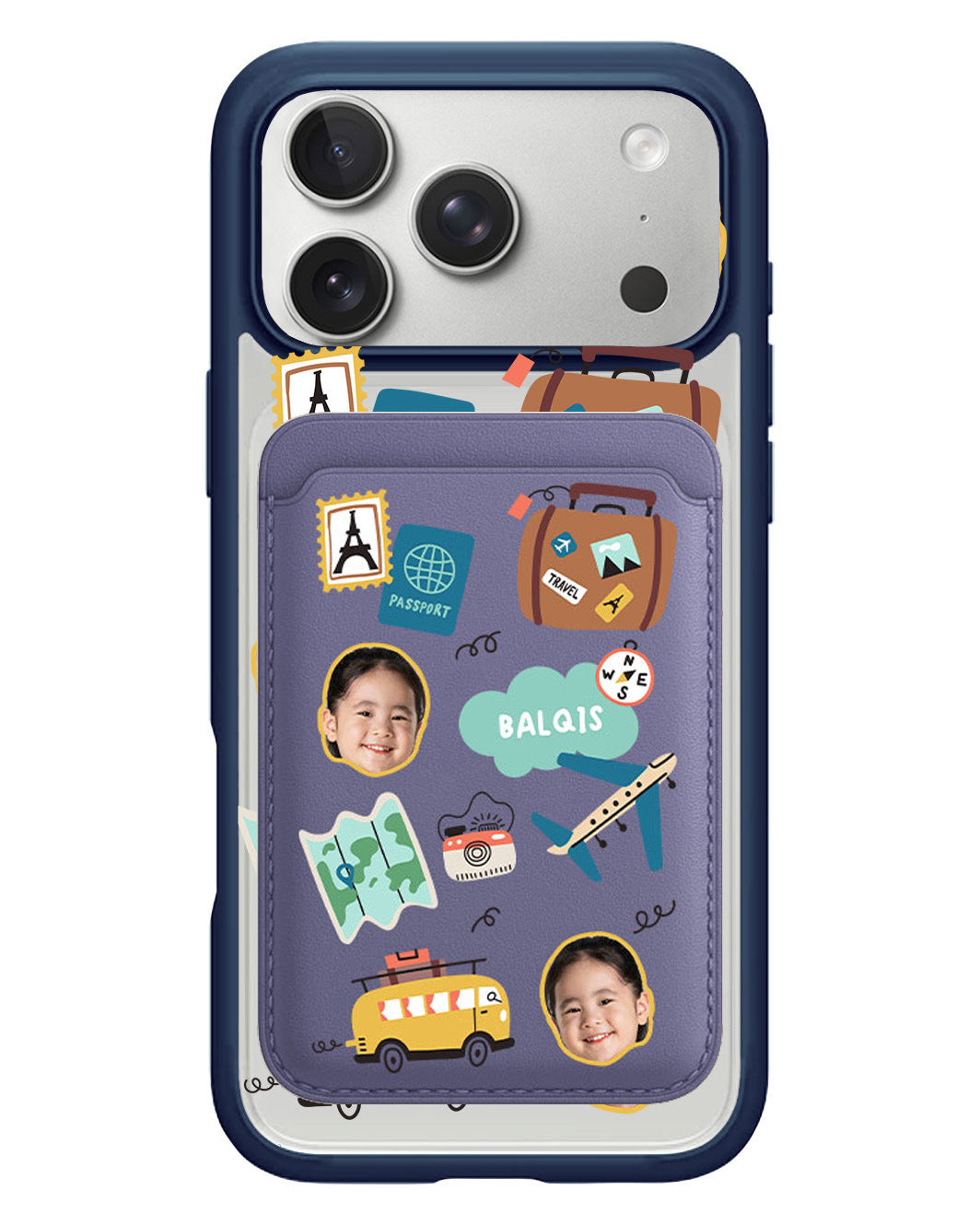 iPhone Magnetic Wallet Case - Face Grid Travel