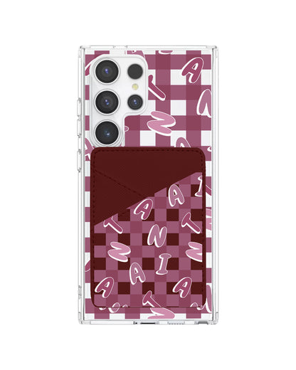 Android Phone Wallet Case - Checkered Monogram 2.0