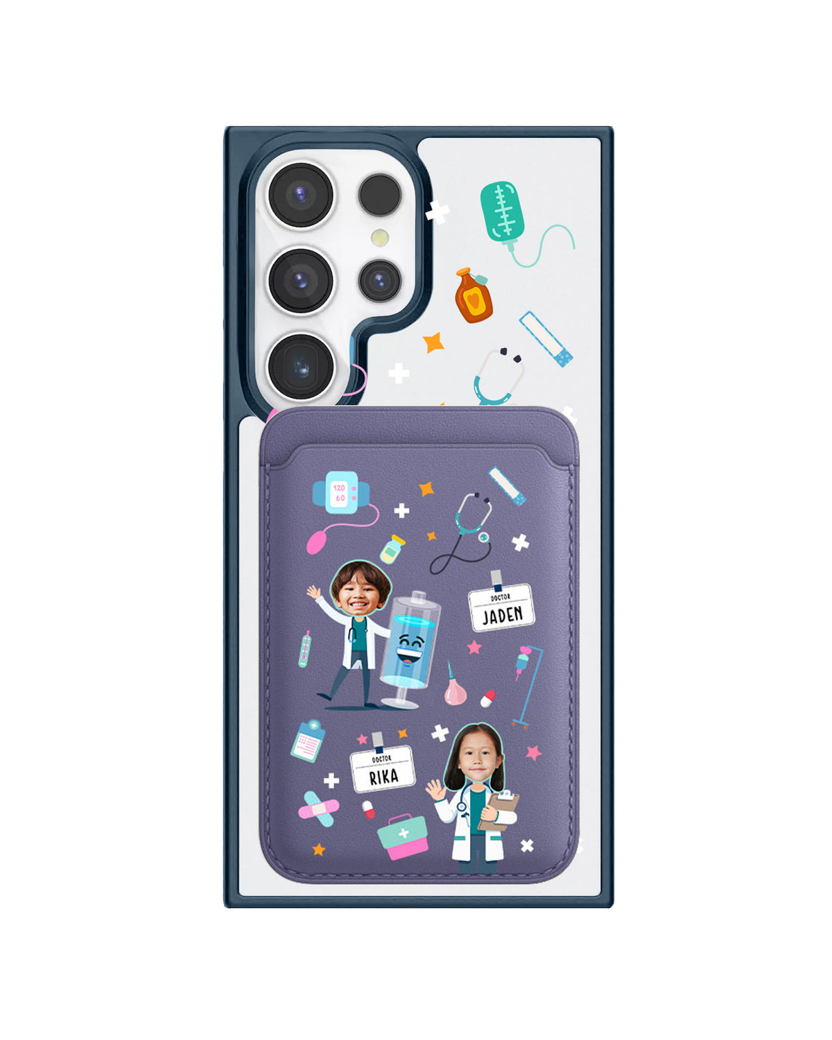 Android Magnetic Wallet Case - Face Grid Dream Doctor