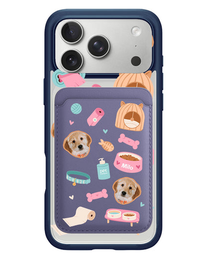iPhone Magnetic Wallet Case - Pet Grid Puppy Life