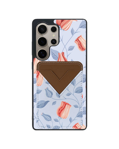 Android Avant Wallet Case - Red Tulips