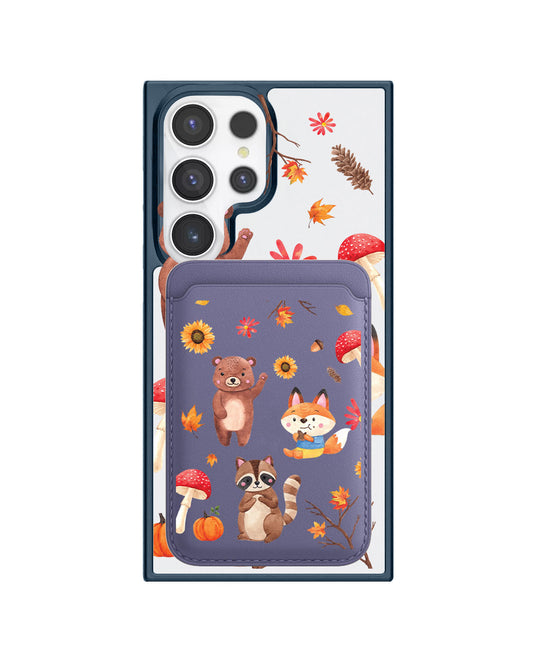 Android Magnetic Wallet Case - Autumn Animals