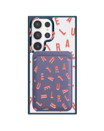 Android Magnetic Wallet Case - Monogram 1.0 Coral