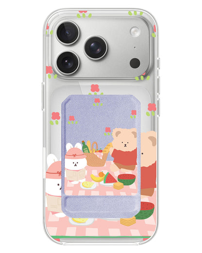 iPhone Magnetic Multifold Wallet - Picnic Pink