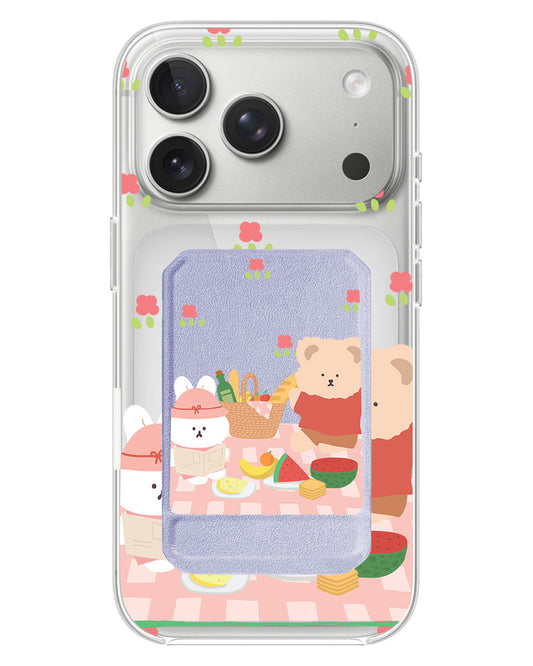 iPhone Magnetic Multifold Wallet - Picnic Pink