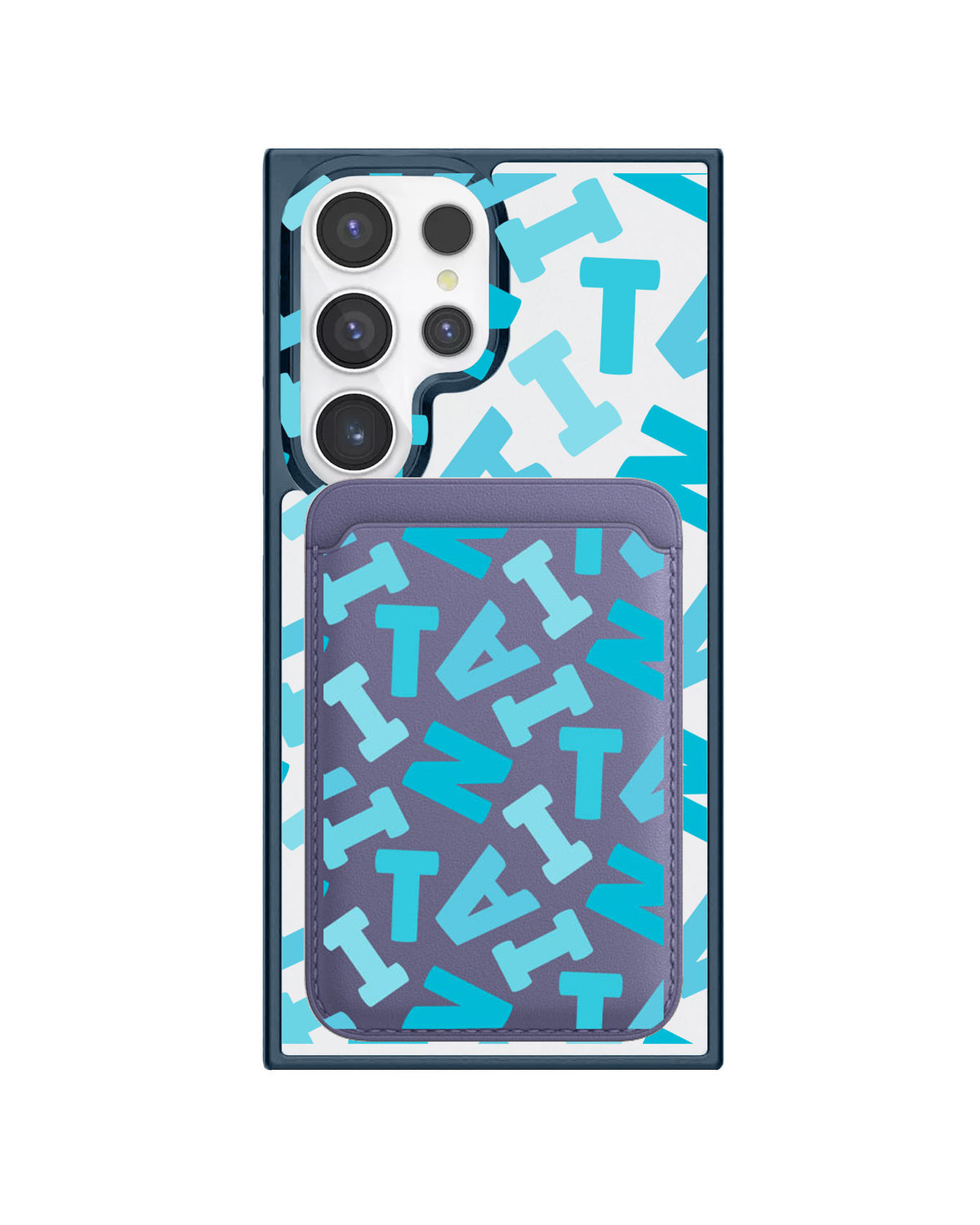 Android Magnetic Wallet Case - Scattered Monogram 5.0