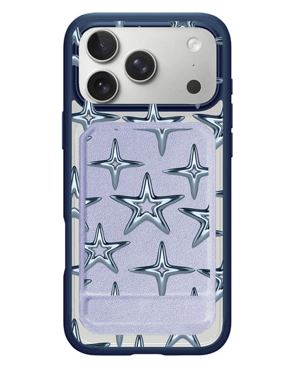 iPhone Magnetic Multifold Wallet - Chrome Star