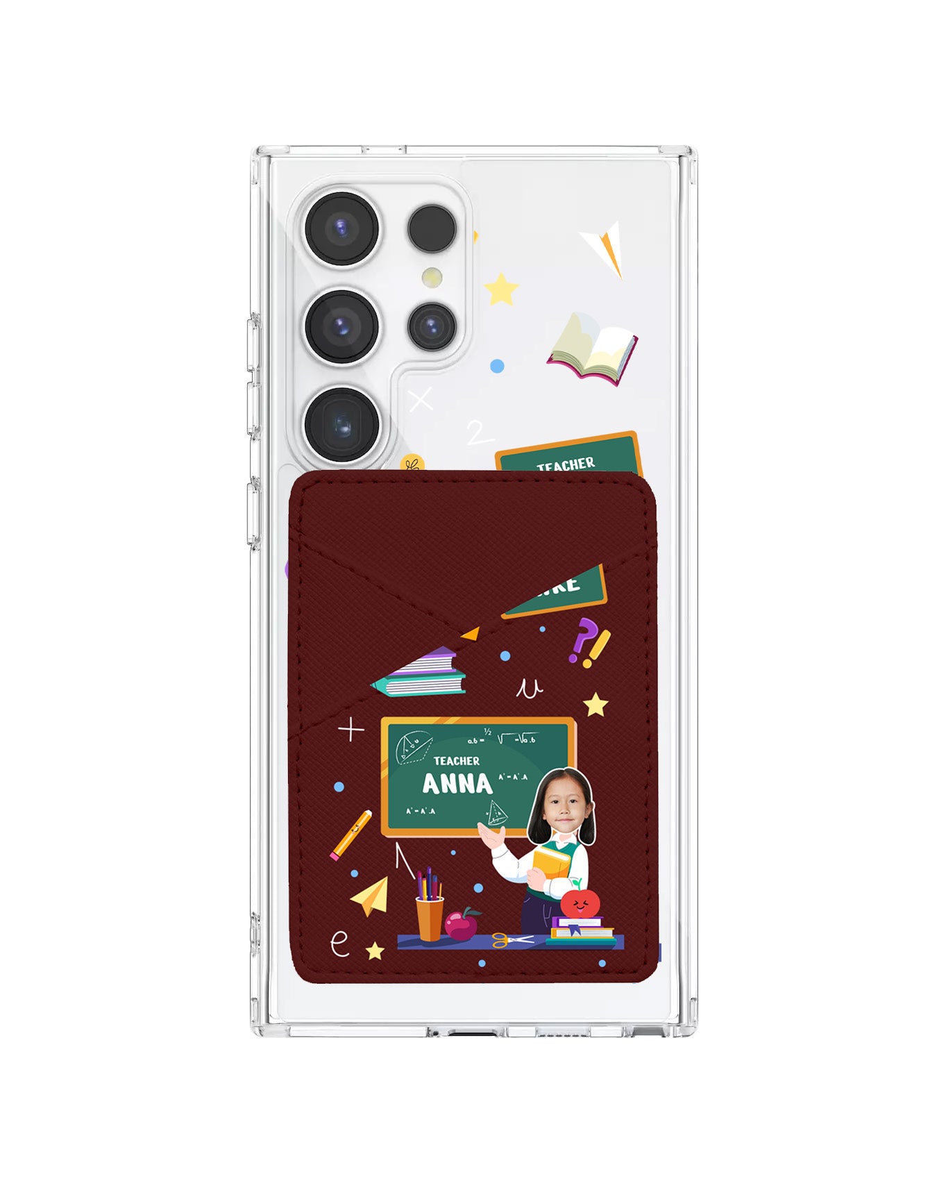Android Phone Wallet Case - Face Grid Dream Teacher