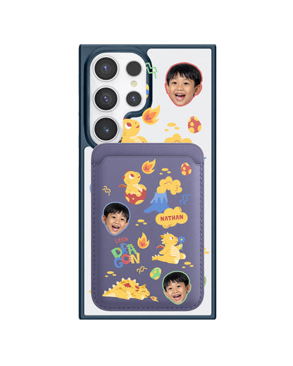 Android Magnetic Wallet Case - Face Grid Little Dragon