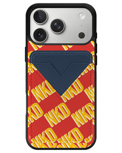 iPhone Avant Wallet Case - Diagonal Initial Monogram 1.0
