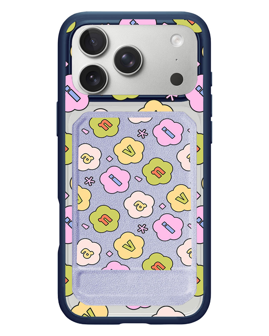 iPhone Magnetic Multifold Wallet - Flower Petals Monogram 1.0