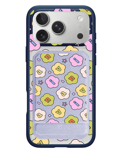 iPhone Magnetic Multifold Wallet - Flower Petals Monogram 1.0