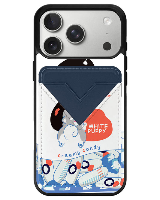 iPhone Avant Wallet Case - White Puppy