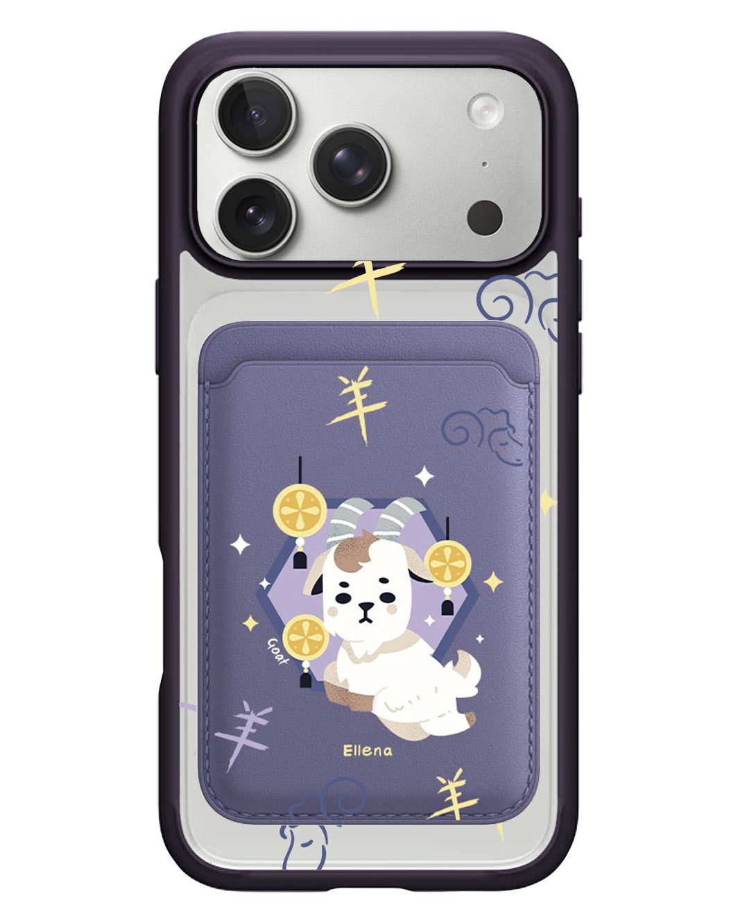 iPhone Magnetic Wallet Case - Goat (Chinese Zodiac / Shio)
