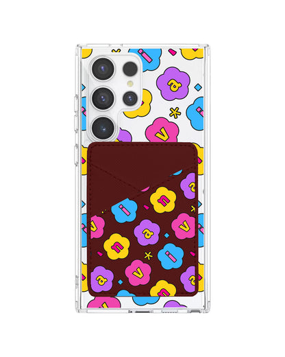 Android Phone Wallet Case - Flower Petals Monogram 4.0