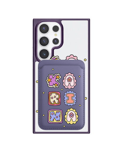 Android Magnetic Wallet Case - Adorable monogram 2.0