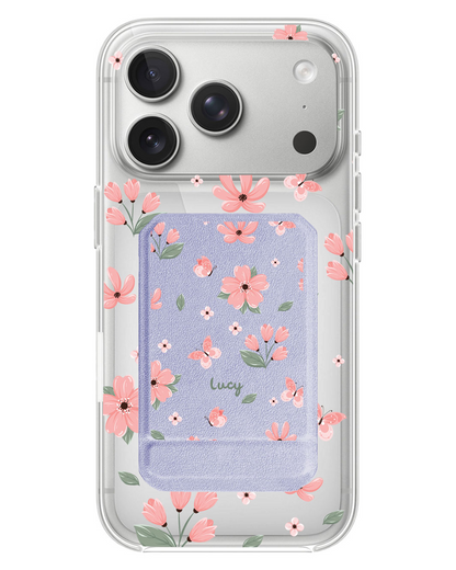 iPhone Magnetic Multifold Wallet - Pink Delight